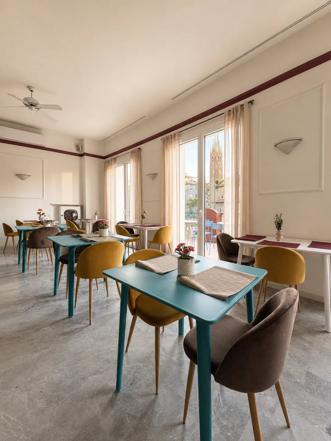 Sala colazione dell’Hotel La Dolce Vita Rimini