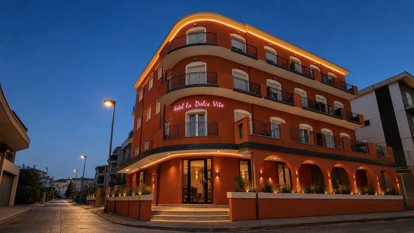 Esterno dell’Hotel La Dolce Vita in Viale Don Giovanni Bosco 21, Marina Centro Rimini